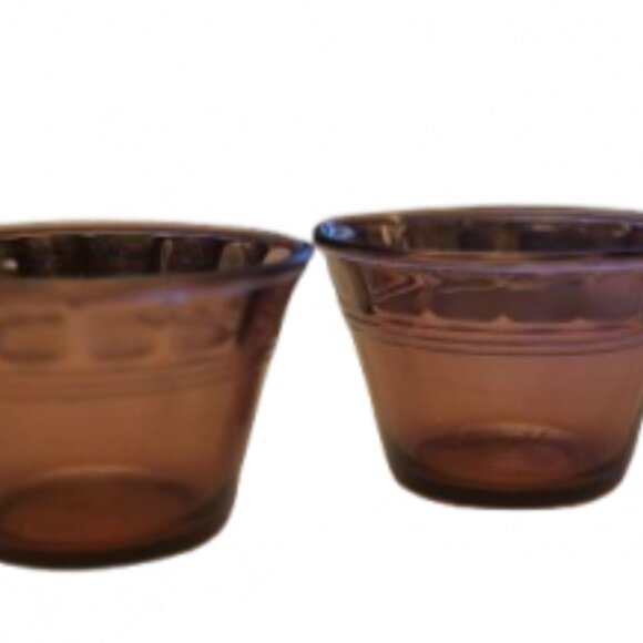 Amethyst Glass Custard Cups - Picture 1 of 3